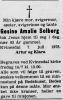 Gesine Amalia Solberg (1895-1978) - Dødsannonse i Agder den 10. juli 1978