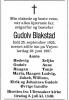 Gudolv Blakstad (1923-1997) - Dødsannonse i Aftenposten, fredag 4. juli 1997 Gudolv Blakstad (1923-1997) - Dødsannonse i Aftenposten, fredag 4. juli 1997