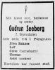 Gudrun Seeberg, født Bjørndalen (1881-1968) - Dødsannonse i Haugesunds Avis den 18. april 1968
