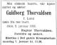 Guldborg Thorvaldsen, født Lund (1904-1935) - Dødsannonse i Aftenposten den 5. januar 1935