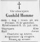 Gunhild Tomine Homme, født Dalane (1901-1976) - Dødsannonse i Fædrelandsvennen, onsdag 14. juli 1976 Gunhild Tomine Homme, født Dalane (1901-1976) - Dødsannonse i Fædrelandsvennen, onsdag 14. juli 1976