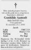 Gunhilde Aamodt, født Homme (1911-1986) - Dødsannonse i Agder, onsdag 29. januar 1986