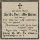 Gunille Henriette Hjelm f. Natvig (1829-1900) - Dødsannonse i Christianssands Tidende den 26. mars 1900