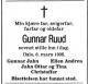 Gunnar Ruud (1918-1995) - Dødsannonse i Aftenposten den 10. mars 1995 Gunnar Ruud (1918-1995) - Dødsannonse i Aftenposten den 10. mars 1995
