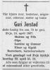 Guri Jerstad, født Kallhovd (1892-1967) - Dødsannonse i Fædrelandsvennen den 20. april 1967 Guri Jerstad, født Kallhovd (1892-1967) - Dødsannonse i Fædrelandsvennen den 20. april 1967