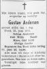Gustav Andersen (1894-1970) - Dødsannonse i Fædrelandsvennen, onsdag 24. juni 1970 Gustav Andersen (1894-1970) - Dødsannonse i Fædrelandsvennen, onsdag 24. juni 1970