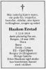 Haakon Erstad (1919-1991) - Dødsannonse i Bergens Arbeiderblad, fredag 24. mai 1991