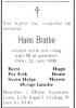 Hans Bratlie (1901-1990) - Dødsannonse i Arbeiderbladet, onsdag 13. juni 1990