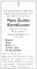 Hans Gustav Korneliussen (1947-1995) - Dødsannonse i Haugesunds Avis, onsdag 16. august 1995