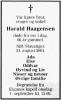 Harald Haagensen (1937-2004) - Dødsannonse i Stavanger Aftenblad, fredag 27. august 2004
