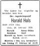 Harald Hals (1876-1959) - Dødsannonse i Aftenposten, torsdag 26. februar 1959
