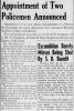 Harry Herman Baie (1917-1992) - Appointment of Two Policemen Announced (Weekly Times-Advocate, Escondido, California, Friday, April 02, 1948)