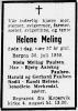 Helene Paulsen, født Meling (1902-1959) - Dødsannonse i Haugesunds Avis, mandag 3. august 1959