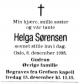 Helga Sørensen (1914-1995) - Dødsannonse i Aftenposten, fredag 8. desember 1995
