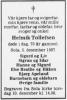 Helmik Tollefsen (1917-1987) - Dødsannonse i Stavanger Aftenblad, tirsdag 8. desember 1987 Helmik Tollefsen (1917-1987) - Dødsannonse i Stavanger Aftenblad, tirsdag 8. desember 1987