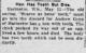 Hen has two Teeth but Dies - Green Bay Semi Weekly Gazette on the 28th May 1913 Hen has two Teeth but Dies - Green Bay Semi Weekly Gazette on the 28th May 1913