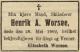 Henrik Adolf Ingvald Worsøe (1857-1902) - Dødsannonse i Stavanger Aftenblad, mandag 30. mars 1903 Henrik Adolf Ingvald Worsøe (1857-1902) - Dødsannonse i Stavanger Aftenblad, mandag 30. mars 1903