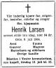 Henrik Emil Larsen (1870-1964) - Dødsannonse i Aftenposten, lørdag 11. juli 1964