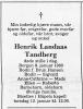 Henrik Landaas Tandberg (1900-1983) - Dødsannonse i Bergens tidende, tirsdag 11. januar 1983