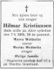 Hilmar Camillo Kristiansen (1910-1968) - Dødsannonse i Akershus Amtstidende, onsdag 10. april 1968