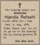 Hjørdis Refsahl (1905-1972) - Dødsannonse i Hamar Arbeiderblad den 10. august 1972 (1) Hjørdis Refsahl (1905-1972) - Dødsannonse i Hamar Arbeiderblad den 10. august 1972 (1)
