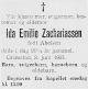 Ida Emilie Zachariassen - Dødsannonse i Grimstad Adressetidende den 7. juni 1955