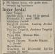 Inger Jerdal, født Teigen (1888-1949) - Dødsannonse i Dagen (Bergen), tirsdag 12. april 1949