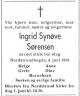 Ingrid Synøve Sørensen, født Olsen (1904-1985) - Dødsannonse i Aftenposten den 5. juni 1985