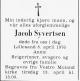Jacob Syvertsen (1908-1976) - Dødsannonse i Fædrelandsvennen den 10. april 1976 Jacob Syvertsen (1908-1976) - Dødsannonse i Fædrelandsvennen den 10. april 1976