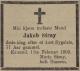 Jakob Johan Ditlef Stray (1824-1902) - Dødsannonse i Fædrelandsvennen, tirsdag 11. februar 1902