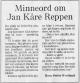 Jan Kåre Reppen (1929-2001) - Minneord i Agder den 25. april 2001