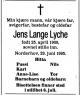 Jens Lange Lyche (1909-1995) - Dødsannonse i Aftenposten den 4. juli 1995 (1)