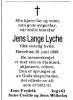 Jens Lange Lyche (1909-1995) - Dødsannonse i Aftenposten den 4. juli 1995 (2)