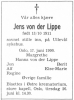 Jens Von der Lippe (1911-1990) - Dødsannonse i Adresseavisen, tirsdag 26. juni 1990 Jens Von der Lippe (1911-1990) - Dødsannonse i Adresseavisen, tirsdag 26. juni 1990