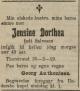Jensine Dorothea Anthonisen, født Pedersdatter (1869-1919) - Dødsannonse i Jarlsberg og Larviks Amtstidende, lørdag 1. mars 1919 Jensine Dorothea Anthonisen, født Pedersdatter (1869-1919) - Dødsannonse i Jarlsberg og Larviks Amtstidende, lørdag 1. mars 1919