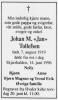 Johan Magnus Tollefsen (1919-1996) - Dødsannonse i Fredriksstad Blad, tirsdag 18. juni 1996