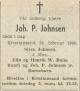 Johan Peter Johnsen (1897-1960) - Dødsannonse i Fædrelandsvennen den 2. mars 1960
