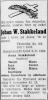 Johan W. Stakkeland (1893-1969) - Dødsannonse i Agder, onsdag 5. november 1969 Johan W. Stakkeland (1893-1969) - Dødsannonse i Agder, onsdag 5. november 1969
