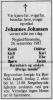 Johannes Karesius Johansen (1904-1987) - Dødsannonse i Agderposten, mandag 28. september 1987