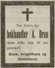 John Andreas Marinus Brun (1840-1926) - Dødsannonse i Dagsposten - Trønderen, torsdag 9. desember 1926 John Andreas Marinus Brun (1840-1926) - Dødsannonse i Dagsposten - Trønderen, torsdag 9. desember 1926