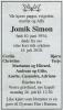 Jomik (Jon Mikal) Simon (1924-2010) - Dødsannonse i Budstikka (Asker og Bærum), mandag 19. juli 2010 Jomik (Jon Mikal) Simon (1924-2010) - Dødsannonse i Budstikka (Asker og Bærum), mandag 19. juli 2010