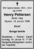 Josef Henry William Pettersen (1918-1998) - Dødsannonse i Rjukan Arbeiderblad den 13. januar 1998