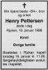 Josef Henry William Pettersen (1918-1998) - Dødsannonse i Rjukan Arbeiderblad den 13. januar 1998 Josef Henry William Pettersen (1918-1998) - Dødsannonse i Rjukan Arbeiderblad den 13. januar 1998