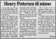 Josef Henry William Pettersen (1918-1998) - Minneord i Rjukan Arbeiderblad den 15. januar 1998 Josef Henry William Pettersen (1918-1998) - Minneord i Rjukan Arbeiderblad den 15. januar 1998