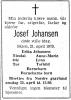 Josef Johansen (1885-1973) - Dødsannonse i Aftenposten den 24. april 1973 Josef Johansen (1885-1973) - Dødsannonse i Aftenposten den 24. april 1973