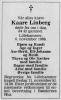 Kaare Linberg (1904-1988) - Dødsannonse i Gudbrandsdølen, tirsdag 8. november 1988