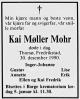 Kai Møller Mohr (1920-1990) - Dødsannonse i Nationen, torsdag 3. januar 1991