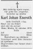 Karl Johan Eneroth (1898-1978) - Dødsannonse i Fædrelandsvennen den 19. oktober 1978 Karl Johan Eneroth (1898-1978) - Dødsannonse i Fædrelandsvennen den 19. oktober 1978
