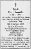 Karl Sanda (1903-1978) - Dødsannonse i Varden den 11. januar 1978
