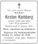 Kirsten Kjelsberg, født Jensen (1898-1974) - Dødsannonse i Aftenposten, lørdag 12. januar 1974 Kirsten Kjelsberg, født Jensen (1898-1974) - Dødsannonse i Aftenposten, lørdag 12. januar 1974